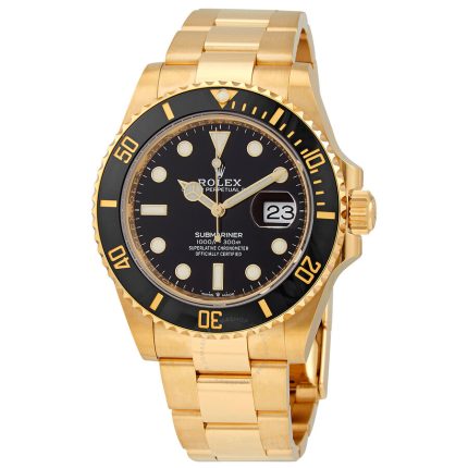 Submariner Black Dial 18K Yellow Gold Oyster Bracelet Automatic Men's Watch 126618LNBKSO