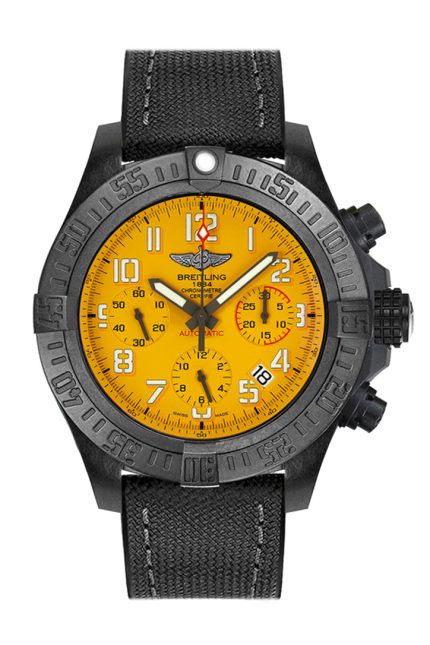 Breitling Avenger hurricane Cobra Yellow 45mm BLACK FABRIC XB0180E4 I534