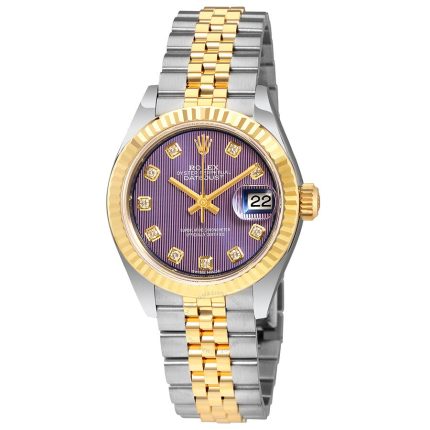 Lady Datejust Lavender Diamond Dial Steel and 18K Yellow Gold Automatic Ladies Watch 279173LVDJ